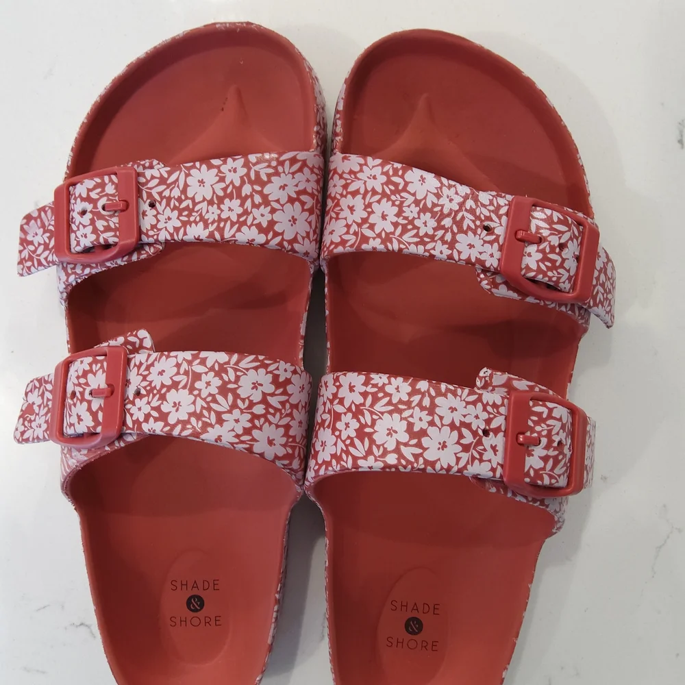 QL Bohemian Floral Pink Women's Sandalsslip On Comfort Size 9 - Picture 2 of 6